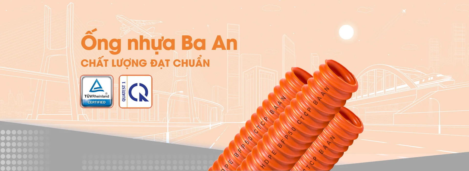 Tiêu chuẩn của ống nhựa gân xoắn Ba An